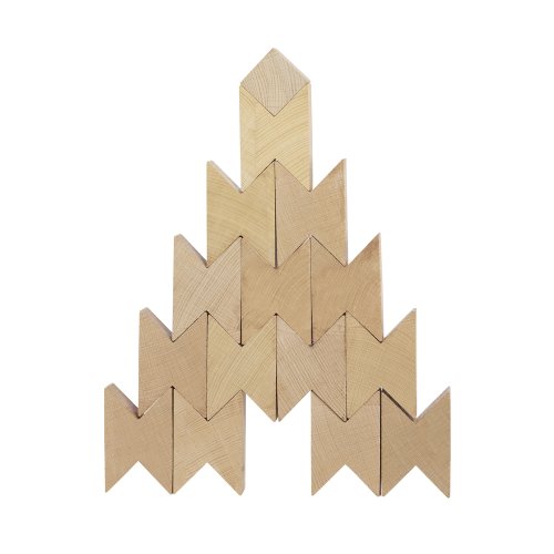 Jeu de construction en bois 16 pièces - Bois clair